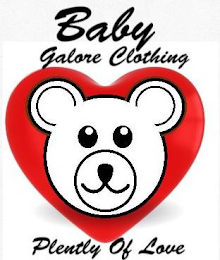 BABY GALORE CLOTHING PLENTY OF LOVE logo