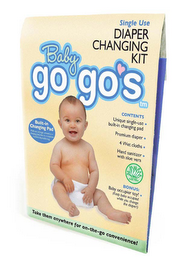 BABY GO GOS SINGLE USE DIAPER CHANGING KIT logo