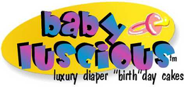 BABY LUSCIOUS LUXURY DIAPER "BIRTH"DAY CAKES logo
