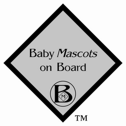 BABY MASCOTS ON BOARD BM logo