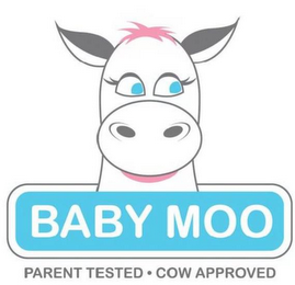 BABY MOO PARENT TESTED · COW APPROVED logo