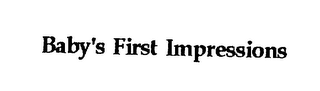 BABY'S FIRST IMPRESSIONS logo