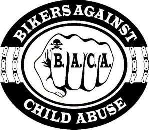 B.A.C.A. BIKERS AGAINST CHILD ABUSE logo