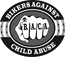 B.A.C.A. BIKERS AGAINST CHILD ABUSE logo