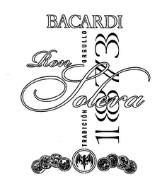 BACARDI RON SOLERA 1873 TRADICION ORGULLO logo