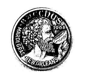 BACCHUS 1968 MARDI GRAS NEW ORLEANS logo