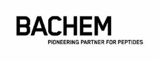BACHEM PIONEERING PARTNER FOR PEPTIDES logo