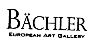BACHLER EUROPEAN ART GALLERY logo