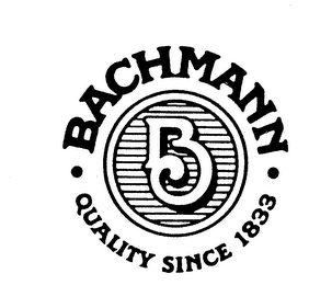 BACHMANN QUALITY SINCE 1833 B logo