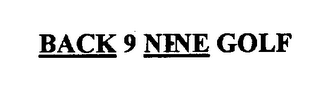 BACK 9 NINE GOLF logo