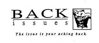 BACK ISSUES THE ISSUE IS YOUR ACHING BACK. logo