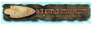 BACK MOUNTAIN OUTDOOR PRODUCTS WE HUNT . . . THAT'S WHAT WE DO. logo