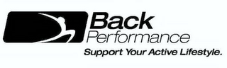 BACK PERFORMANCE SUPPORT YOUR ACTIVE LIFESTYLE. logo