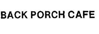 BACK PORCH CAFE logo