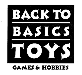 BACK TO BASICS TOYS GAMES & HOBBIES logo