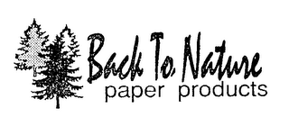 BACK TO NATURE PAPER PRODUCTS logo
