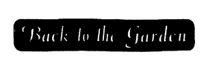 BACK TO THE GARDEN logo