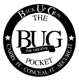 BACK UP GUN CARRY IT - CONCEAL IT - SECURE IT THE BUG POCKET THE ORIGINAL logo