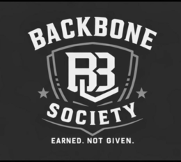 BACKBONE BBS SOCIETY EARNED. NOT GIVEN. logo