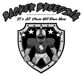 BACKER BREEDING IT'S ALL DOWN HILL FROMHERE BB logo
