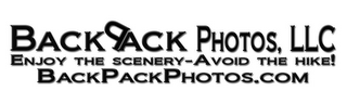 BACKPACK PHOTOS, LLC ENJOY THE SCENERY - AVOID THE HIKE! BACKPACKPHOTOS.COM logo