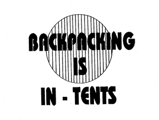 BACKPACKING IS IN - TENTS logo