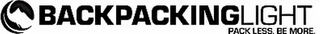 BACKPACKING LIGHT PACK LESS. BE MORE. logo