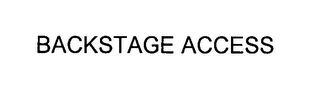 BACKSTAGE ACCESS logo