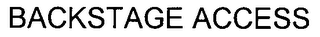 BACKSTAGE ACCESS logo