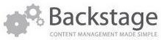 BACKSTAGE CONTENT MANAGEMENT MADE SIMPLE logo