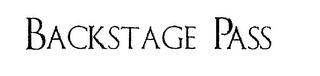 BACKSTAGE PASS logo