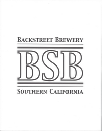 BACKSTREET BREWERY BSB SOUTHERN CALIFORNIA logo