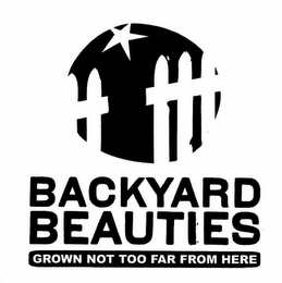 BACKYARD BEAUTIES GROWN NOT TOO FAR FROM HERE logo