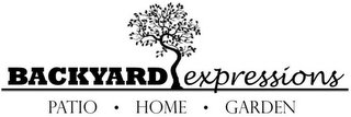 BACKYARD EXPRESSIONS PATIO · HOME · GARDEN logo