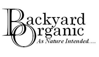 BACKYARD ORGANIC AS NATURE INTENDED... logo