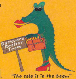 BACKYARD REALTOR TEAM "THE SALE IS IN THE BAG..." logo