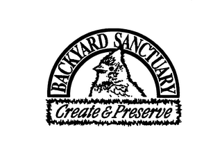 BACKYARD SANCTUARY CREATE & PRESERVE logo