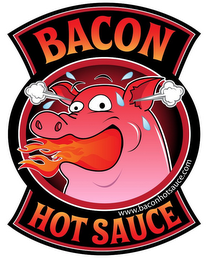 BACON HOT SAUCE WWW.BACONHOTSAUCE.COM logo