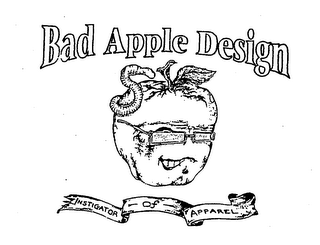 BAD APPLE DESIGN INSTIGATOR OF APPAREL logo