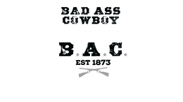 BAD ASS COWBOY B A C EST 1873 logo
