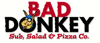 BAD DONKEY SUB, SALAD & PIZZA CO. logo
