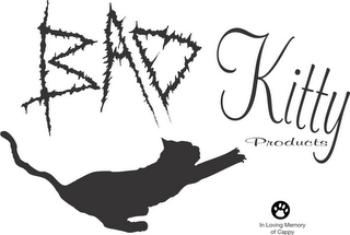 BAD KITTY PRODUCTS IN LOVING MEMORY OF CAPPY logo