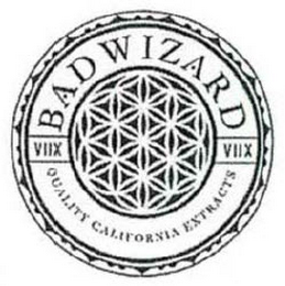 BAD WIZARD QUALITY CALIFORNIA EXTRACTS IVXX VIIX logo