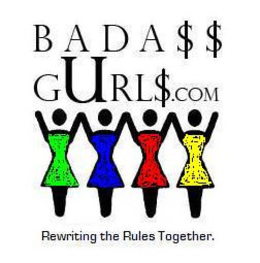 BADA$$ GURL$.COM REWRITING THE RULES TOGETHER logo