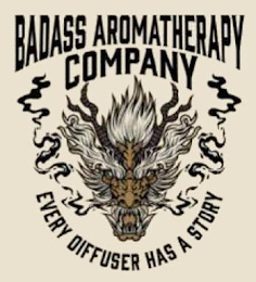 BADASS AROMATHERAPY COMPANY EVERY DIFFUSER HAS A STORY logo