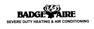 BADGE AIRE SEVERE DUTY HEATING & AIR CONDITIONING logo