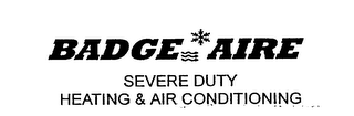 BADGE AIRE SEVERE DUTY HEATING & AIR CONDITIONING logo