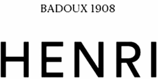 BADOUX 1908 H E N R I logo
