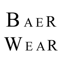 BAER WEAR logo