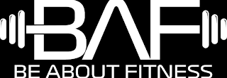 BAF BE ABOUT FITNESS logo